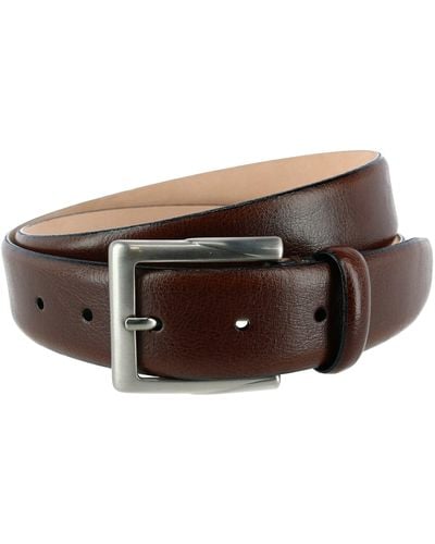 Trafalgar Rafferty 35mm Italian Leather Dress Belt - Brown
