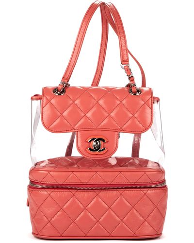 Chanel Pre-owned 2017 Quilted Timeless Backpack - Red