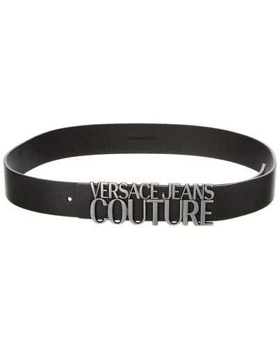 Just Cavalli Versace Jeans Couture Leather Belt - Black