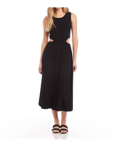Fifteen Twenty Cut Out Midi Dress - Black