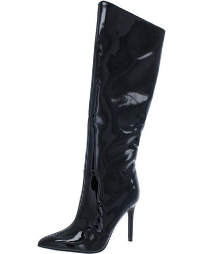 Nine West Taler 3 Faux Leather Pull-on Knee-high Boots - Black
