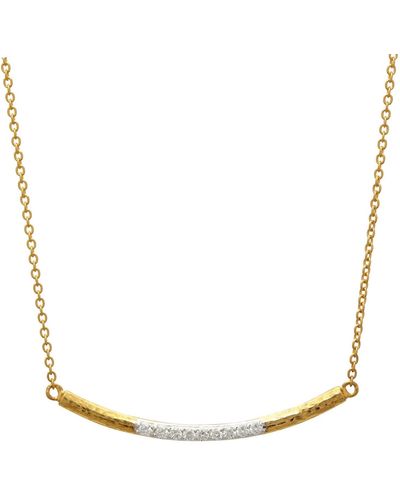 Gurhan Geo Gold Bar Necklace - Black