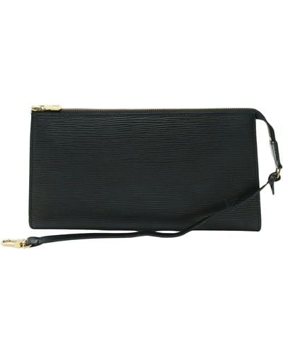 Louis Vuitton Pochette Accessoire Leather Clutch Bag (pre-owned) - Black