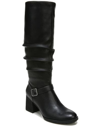 SOUL Naturalizer Frost Leather Tall Booties - Black