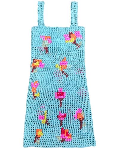 TACH Nunzia Crochet Dress - Blue