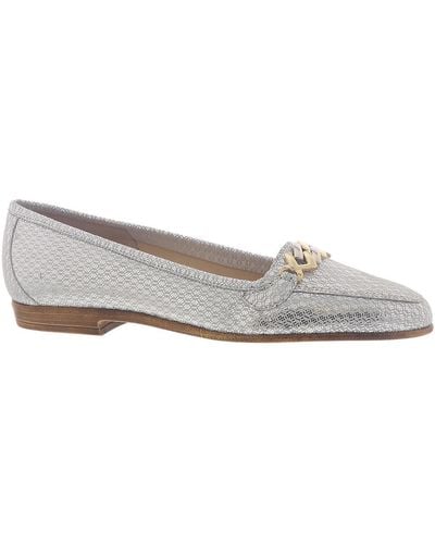 Amalfi by Rangoni Oste Leather Slip On Loafers - Gray