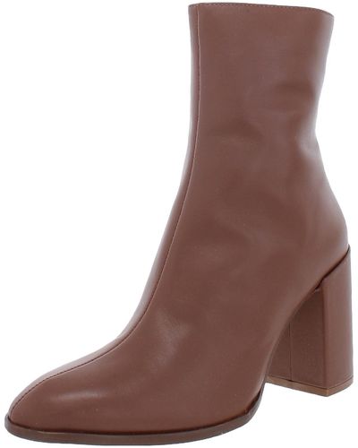 Steve Madden Trudy Leather Pointed Toe Ankle Boots - Brown
