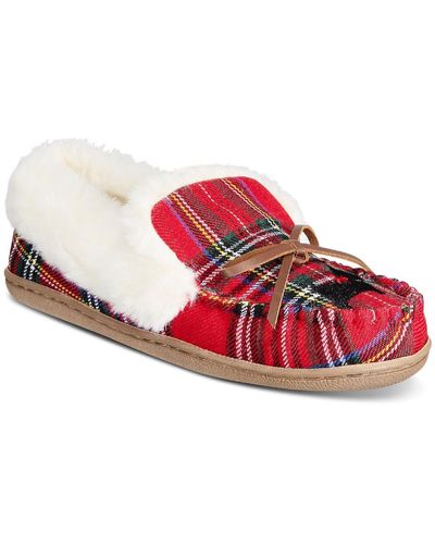 Charter Club Dorenda Slip On Loafers Moccasins - Red