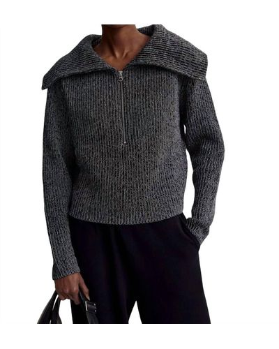 Varley Elise Half Zip Knit Sweater - Black