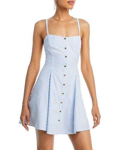 Aqua Summer Short Mini Dress - Blue