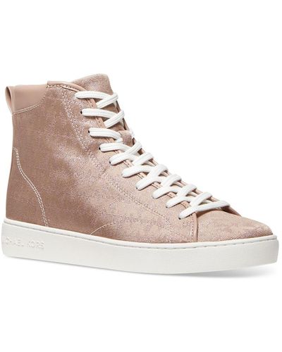 MICHAEL Michael Kors Faux Leather Lifestyle High-top Sneakers - Natural