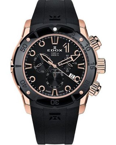 Edox Co-1 45mm Quartz Watch - Black