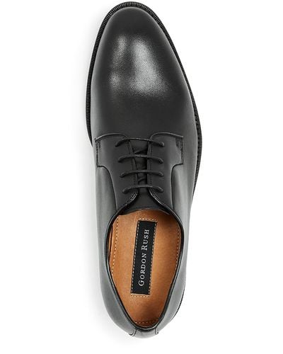 Gordon Rush Wheaton Leather Block Heel Derby Shoes - Black