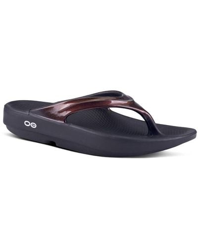 OOFOS Oolala Luxe Thong Sandal - Blue