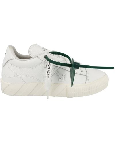Off-White c/o Virgil Abloh Low Vulcanized Leather Sneakers - Metallic