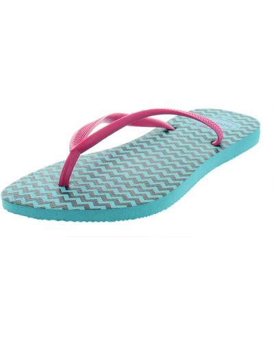 Havaianas Slim Logo Pop Up Signature Sandals Flip-flops - Blue