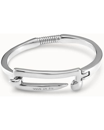 Uno De 50 Puzzling Bracelet In Silver - White