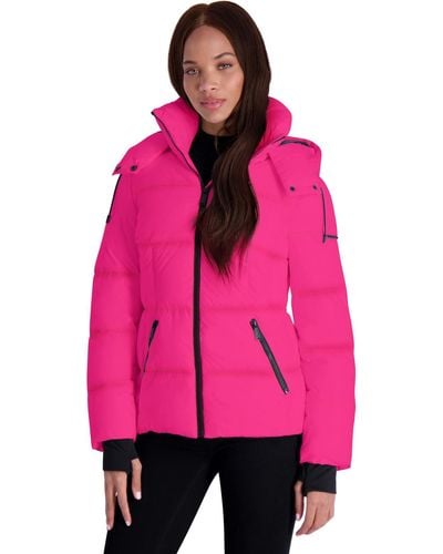 BCBGeneration Quilted Insulated Puffer Jacket - Pink