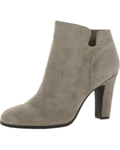 Sam Edelman Shelby Solid Round Toe Ankle Boots - Gray