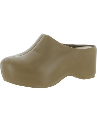 Vince Isa Clog Leather Cas Clogs - Green