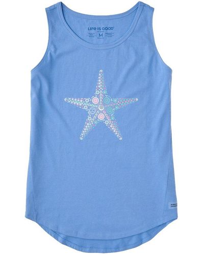 Life Is Good. High-lo Crusher Tank - Blue