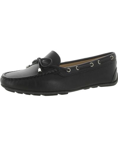 Driver Club USA Nantucket 2 Leather Slip On Loafers - Black