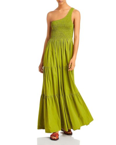 SWF Ruched Full Length Maxi Dress - Green