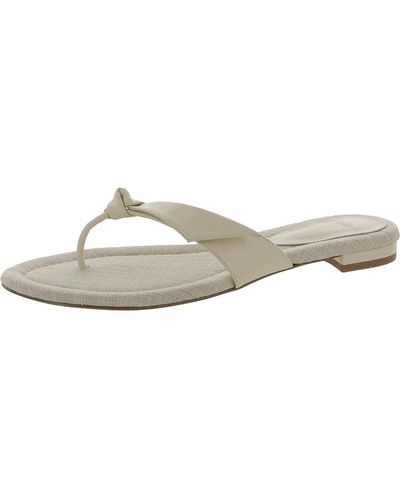 Alexandre Birman Asymmetricclarita Leather Flat Thong Sandals - Gray