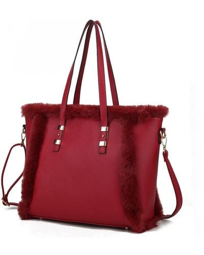MKF Collection by Mia K Liza Vegan Leather - Red