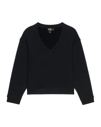 Nation Ltd Wyatt Oversized V-neck Sweater - Black