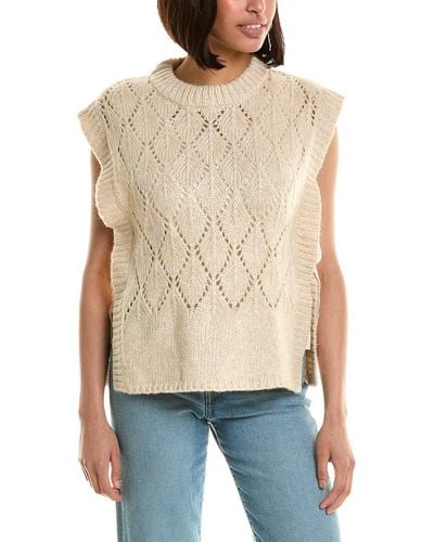 Merlette Shawl Wool & Alpaca-blend Sweater - Natural