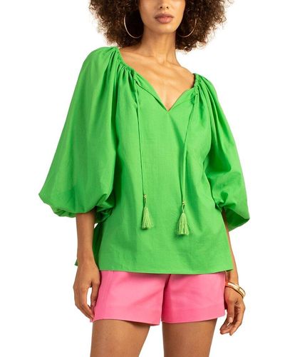 Trina Turk Relaxed Fit Sandia 2 Top - Green