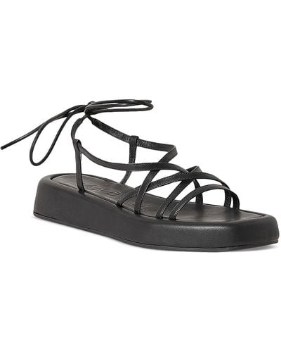 Loeffler Randall Beau-n Leather Strappy Lace-up - Black