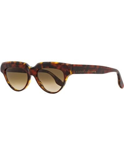 Victoria Beckham Cateye Sunglasses Vb602s 616 Red Amber Tortoise 53mm - Black