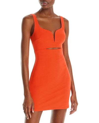 Aqua Cutout Bodycon Mini Dress - Orange