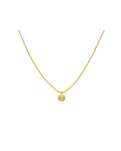 Gurhan Droplet Gold Pendant Nacklace - Black