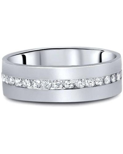 Pompeii3 1 1/10ct Diamond Eternity Wedding Ring 8mm - Metallic