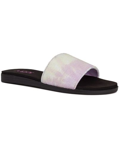 Sugar Rhinestone Embellished Flip-flops - Purple