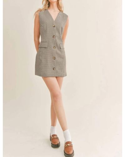 Sage the Label Mirabel Cutout Blazer Dress - Natural