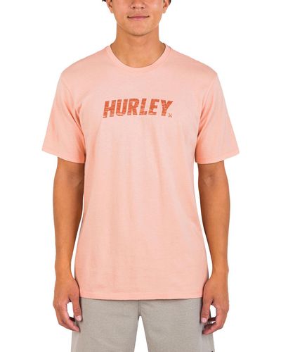 Hurley Fastlane Cotton Logo T-shirt - Pink