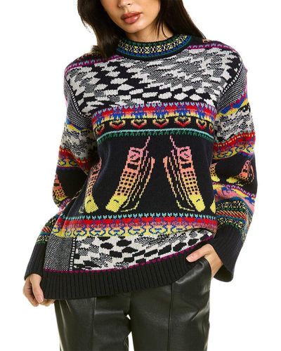 Stella McCartney Keep-in-touch Wool-blend Sweater - Black