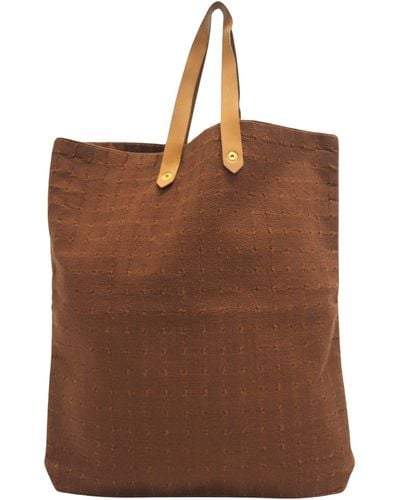 Hermès Amedaba Cotton Tote Bag (pre-owned) - Brown