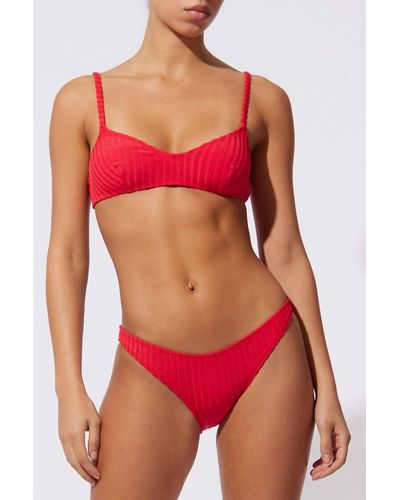 Wrinkled Bra Striped Bikini Bottom Swimsuit 410720 - – SAILBEE