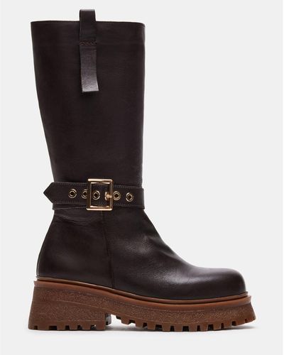 Steve Madden Willow Black Leather - Brown