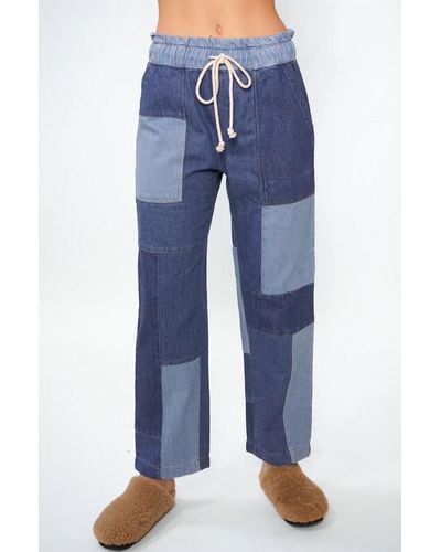 Electric and Rose Easy Pant Patchwork - Blue