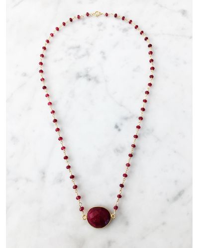 A Blonde and Her Bag Mrs. Parker Endless Summer Ruby Necklace - White