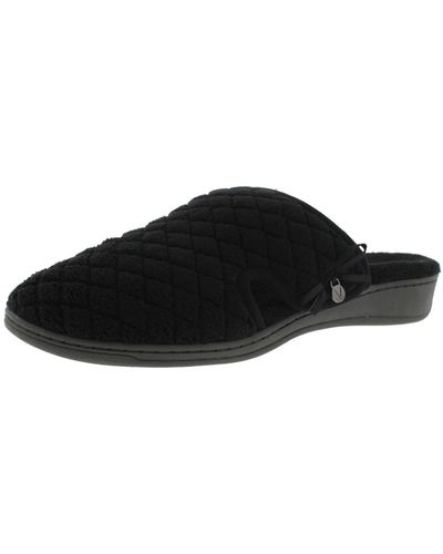 Vionic Adilyn Terry Quilted Clog Slippers - Black
