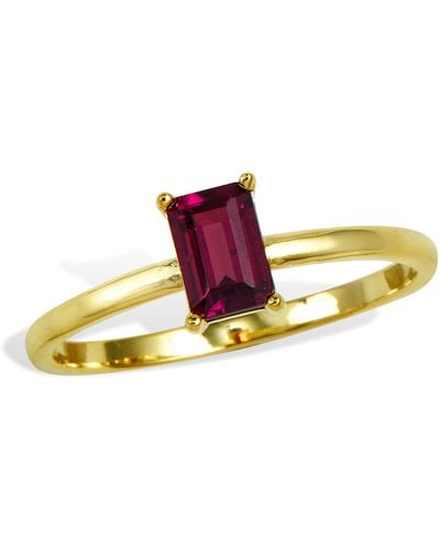 Savvy Cie Jewels 18k Gold Vemeil Birthstone Ring - Multicolor