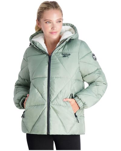 Reebok Quilted Insulated Puffer Jacket - Green