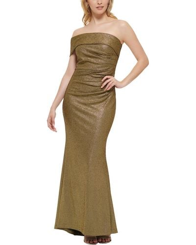 Eliza J Metallic One Shoulder Evening Dress - Multicolor